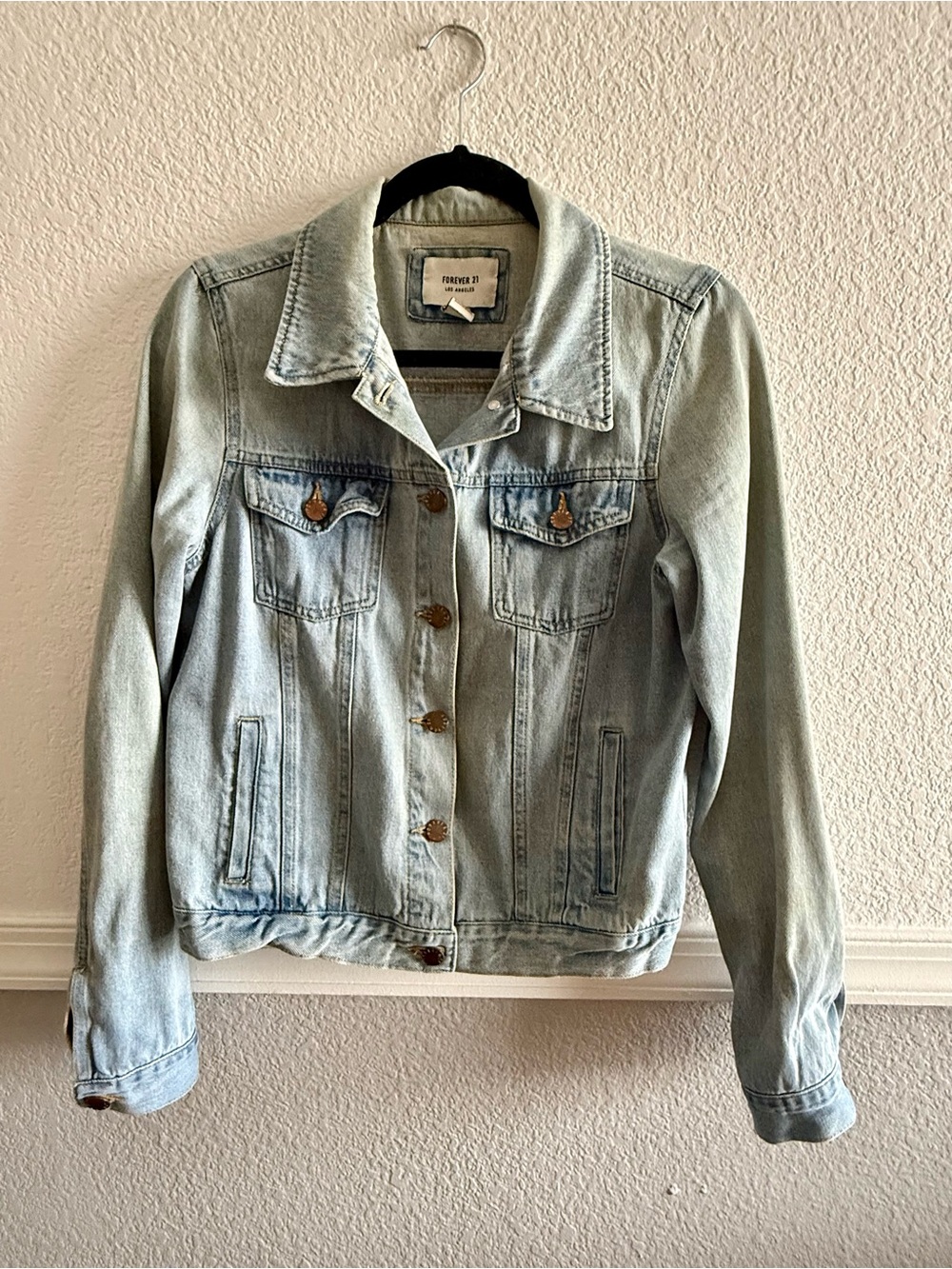 Light Wash Denim Jacket - Forever 21 Women